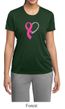 Breast Cancer Awareness Ladies Shirt Ribbon Heart Moisture Wicking Tee
