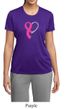 Breast Cancer Awareness Ladies Shirt Ribbon Heart Moisture Wicking Tee