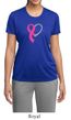 Breast Cancer Awareness Ladies Shirt Ribbon Heart Moisture Wicking Tee