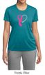 Breast Cancer Awareness Ladies Shirt Ribbon Heart Moisture Wicking Tee