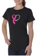 Breast Cancer Awareness Ladies Shirt Ribbon Heart Organic Tee T-Shirt