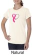Breast Cancer Awareness Ladies Shirt Ribbon Heart Organic Tee T-Shirt