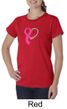 Breast Cancer Awareness Ladies Shirt Ribbon Heart Organic Tee T-Shirt