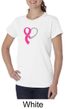 Breast Cancer Awareness Ladies Shirt Ribbon Heart Organic Tee T-Shirt