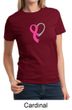 Breast Cancer Awareness Ladies Shirt Ribbon Heart Tee T-Shirt