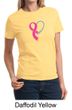 Breast Cancer Awareness Ladies Shirt Ribbon Heart Tee T-Shirt