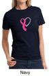 Breast Cancer Awareness Ladies Shirt Ribbon Heart Tee T-Shirt