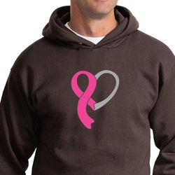 Breast Cancer Awareness Mens Hoodie Heart Ribbon Hoody Breast Cancer Awareness Mens Hoodie Heart Ribbon Hoody