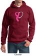 Breast Cancer Awareness Mens Hoodie Heart Ribbon Hoody