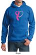 Breast Cancer Awareness Mens Hoodie Heart Ribbon Hoody