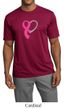 Breast Cancer Awareness Mens Shirt Heart Ribbon Moisture Wicking Tee