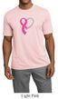 Breast Cancer Awareness Mens Shirt Heart Ribbon Moisture Wicking Tee