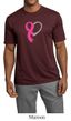 Breast Cancer Awareness Mens Shirt Heart Ribbon Moisture Wicking Tee