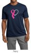 Breast Cancer Awareness Mens Shirt Heart Ribbon Moisture Wicking Tee