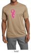 Breast Cancer Awareness Mens Shirt Heart Ribbon Moisture Wicking Tee
