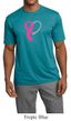 Breast Cancer Awareness Mens Shirt Heart Ribbon Moisture Wicking Tee