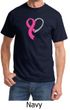 Breast Cancer Awareness Mens Shirt Heart Ribbon Tee T-Shirt