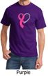 Breast Cancer Awareness Mens Shirt Heart Ribbon Tee T-Shirt