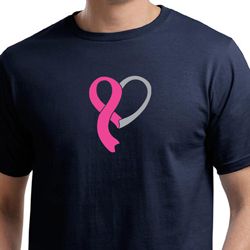 Breast Cancer Awareness Mens Shirt Ribbon Heart Organic Tee T-Shirt Breast Cancer Awareness Mens Shirt Ribbon Heart Organic Tee T-Shirt