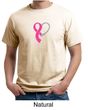 Breast Cancer Awareness Mens Shirt Ribbon Heart Organic Tee T-Shirt
