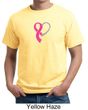 Breast Cancer Awareness Mens Shirt Ribbon Heart Organic Tee T-Shirt