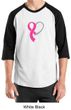 Breast Cancer Awareness Mens Shirt Ribbon Heart Raglan Tee T-Shirt