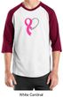 Breast Cancer Awareness Mens Shirt Ribbon Heart Raglan Tee T-Shirt