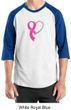 Breast Cancer Awareness Mens Shirt Ribbon Heart Raglan Tee T-Shirt