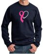Breast Cancer Awareness Mens Sweatshirt Ribbon Heart Sweat Shirt