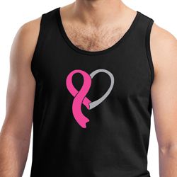 Breast Cancer Awareness Mens Tanktop Ribbon Heart Tank Top Breast Cancer Awareness Mens Tanktop Ribbon Heart Tank Top