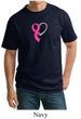 Breast Cancer Awareness Mens Shirt Ribbon Heart Tall Tee T-Shirt