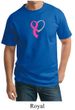 Breast Cancer Awareness Mens Shirt Ribbon Heart Tall Tee T-Shirt