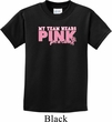 Breast Cancer Awareness My Team Wears Pink For a Cure Kids Shirt