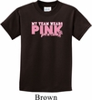 Breast Cancer Awareness My Team Wears Pink For a Cure Kids Shirt