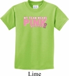 Breast Cancer Awareness My Team Wears Pink For a Cure Kids Shirt