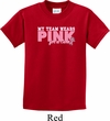 Breast Cancer Awareness My Team Wears Pink For a Cure Kids Shirt