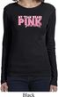 Breast Cancer Awareness My Team Wears Pink Ladies Long Sleeve Shirt