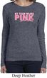 Breast Cancer Awareness My Team Wears Pink Ladies Long Sleeve Shirt