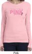 Breast Cancer Awareness My Team Wears Pink Ladies Long Sleeve Shirt