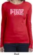 Breast Cancer Awareness My Team Wears Pink Ladies Long Sleeve Shirt