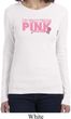 Breast Cancer Awareness My Team Wears Pink Ladies Long Sleeve Shirt