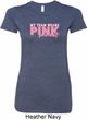 Breast Cancer Awareness My Team Wears Pink Ladies Longer Length Shirt
