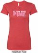 Breast Cancer Awareness My Team Wears Pink Ladies Longer Length Shirt