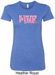 Breast Cancer Awareness My Team Wears Pink Ladies Longer Length Shirt
