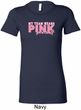 Breast Cancer Awareness My Team Wears Pink Ladies Longer Length Shirt