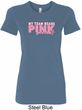 Breast Cancer Awareness My Team Wears Pink Ladies Longer Length Shirt