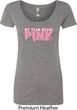 Breast Cancer Awareness My Team Wears Pink Ladies Scoop Neck Shirt