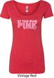 Breast Cancer Awareness My Team Wears Pink Ladies Scoop Neck Shirt