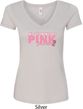 Breast Cancer Awareness My Team Wears Pink Ladies V-Neck Shirt