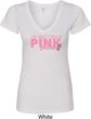Breast Cancer Awareness My Team Wears Pink Ladies V-Neck Shirt